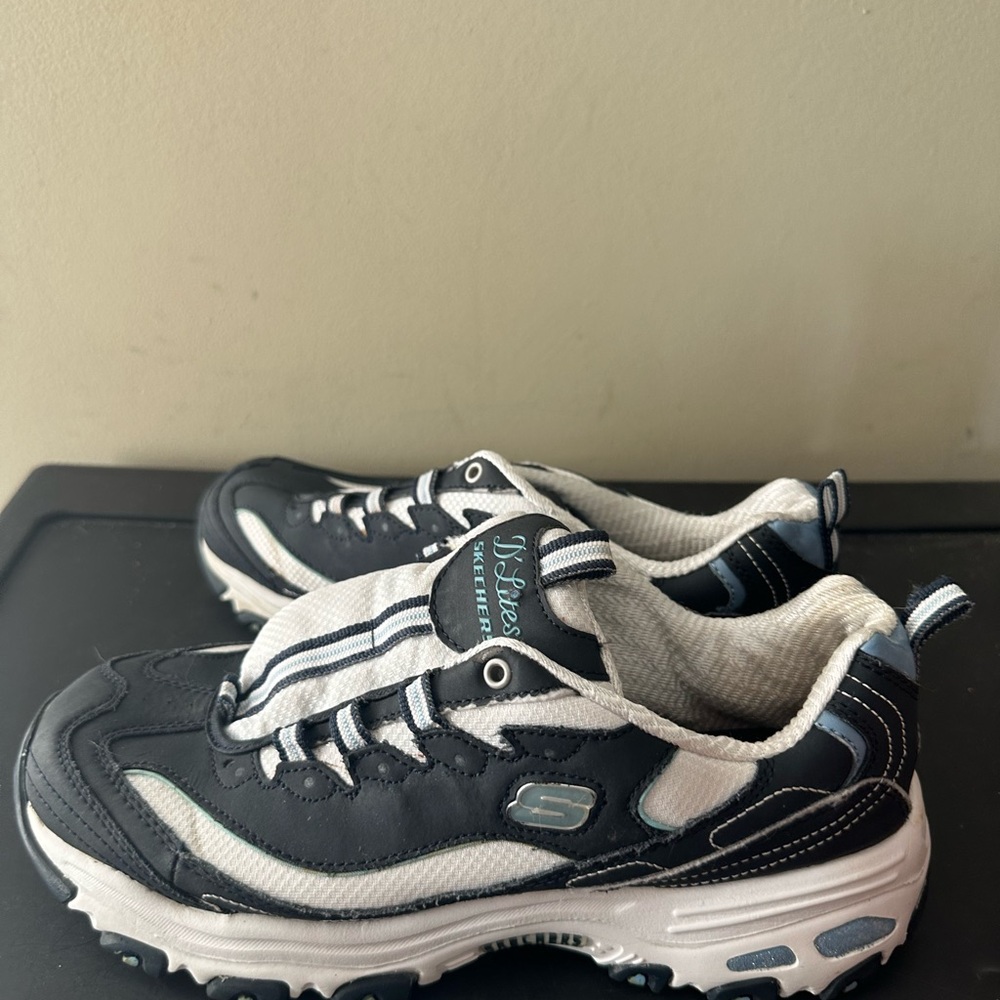 Skechers Kids' Black and White Athletic Sneakers